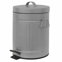Retro Grey Step Trash Bin, 5l
