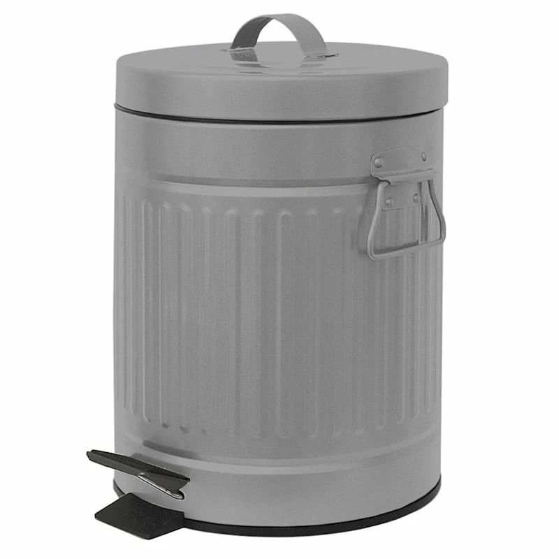 Retro Grey Step Trash Bin, 5l 1 Retro Grey Step Trash Bin, 5l