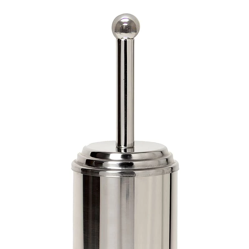 Ridged Metal Bowl Brush, Chrome 2 Ridged Metal Bowl Brush, Chrome - Image 2