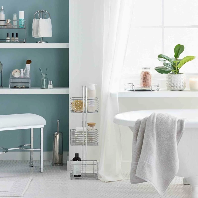 Ridged Metal Bowl Brush, Chrome 3 Ridged Metal Bowl Brush, Chrome - Image 3