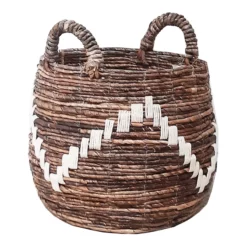 Round Banana Leaf Belly Storage Basket, Medium