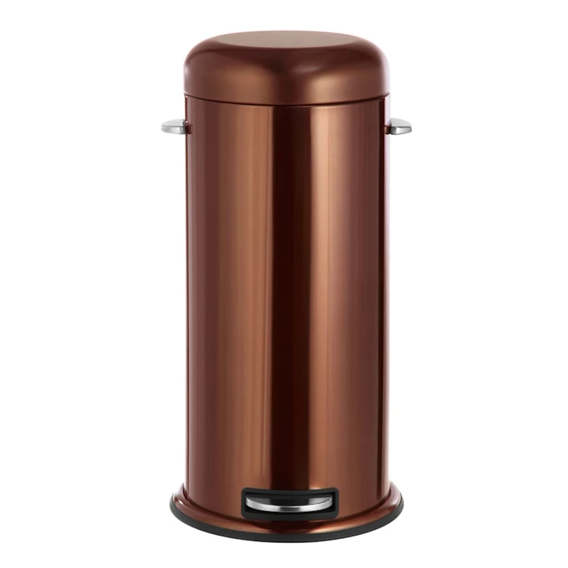 Round Retro Copper Stainless Steel Pedal Bin, 30l 2 Round Retro Copper Stainless Steel Pedal Bin, 30l - Image 2