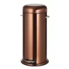 Round Retro Copper Stainless Steel Pedal Bin, 30l