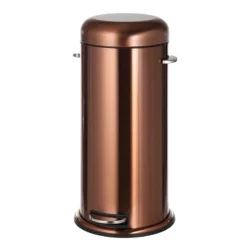 Round Retro Copper Stainless Steel Pedal Bin, 30l