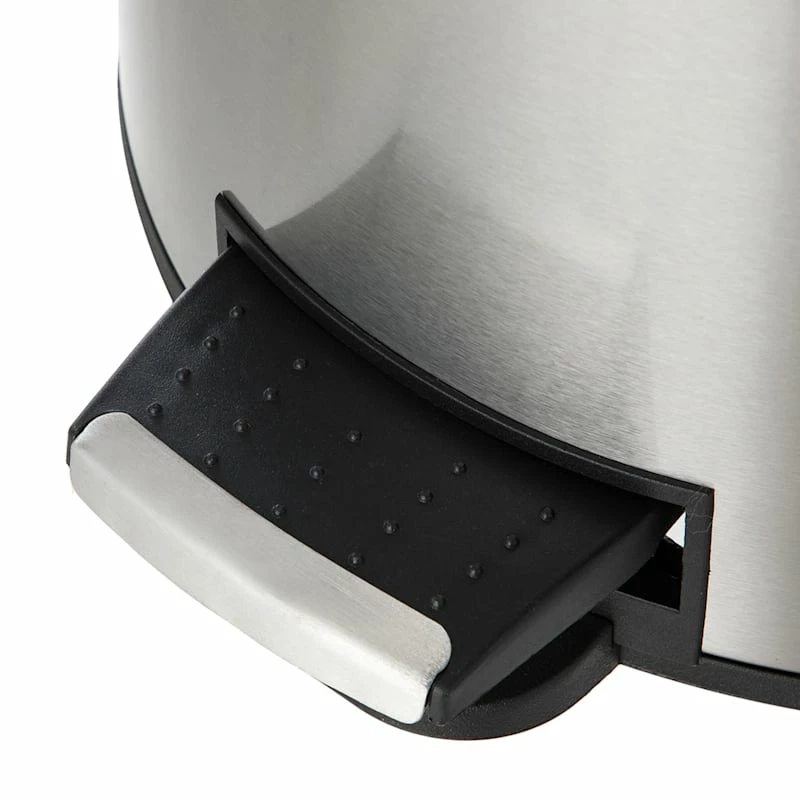 Round Stainless Steel Pedal Trash Bin With Thin Lid, 30l 3 Round Stainless Steel Pedal Trash Bin With Thin Lid, 30l - Image 3
