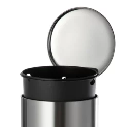 Round Stainless Steel Pedal Trash Bin With Thin Lid, 30l 12 Round Stainless Steel Pedal Trash Bin With Thin Lid, 30l -Storage Sales Store round stainless steel pedal trash bin with thin lid 30l 4