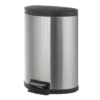 Round Stainless Steel Semi-Round Pedal Trash Bin, 45l