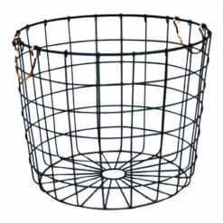 Round Wire Storage Basket, Bronze
