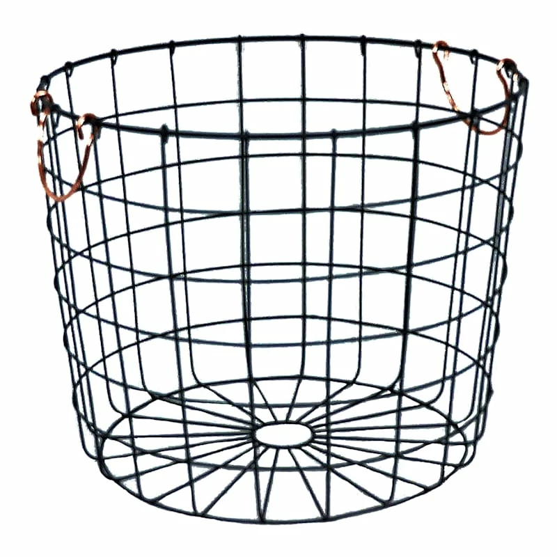 Round Wire Storage Basket, Bronze 1 Round Wire Storage Basket, Bronze