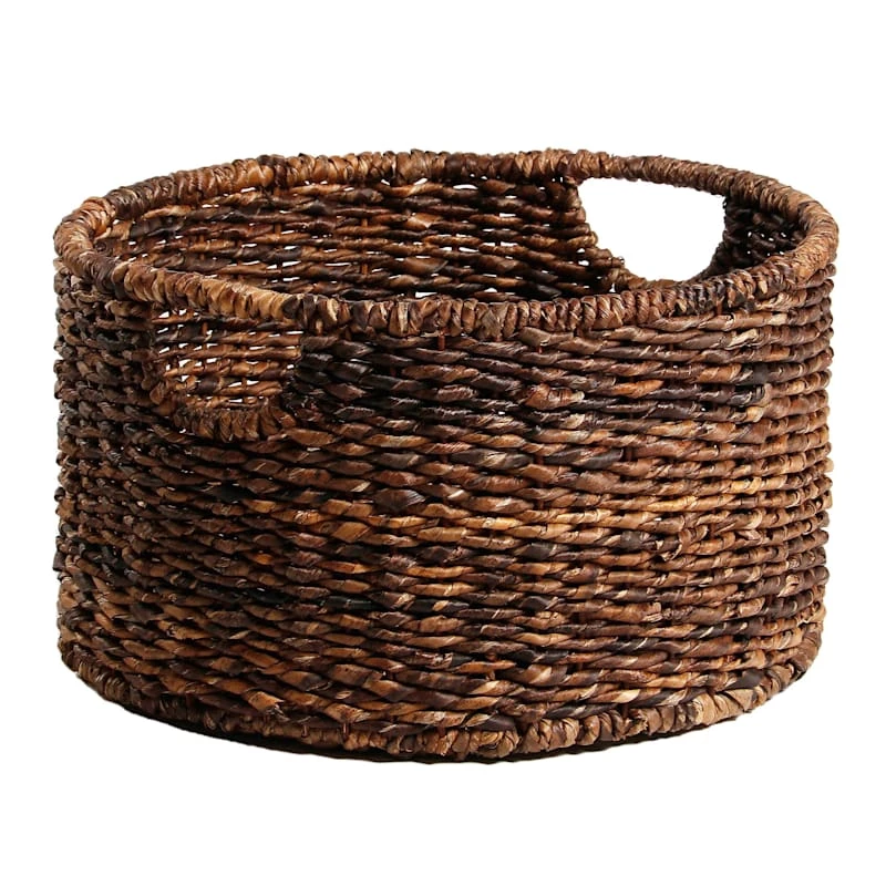 Round Woven Abaca Storage Basket, Small 1 Round Woven Abaca Storage Basket, Small