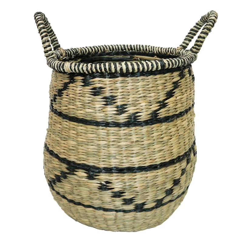 Seagrass Basket/Zig Zag Accent 1 Seagrass Basket/Zig Zag Accent