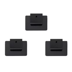 Set Of 3 Bin Clips, Black