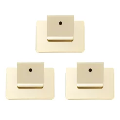 Set Of 3 Bin Clips, Gold