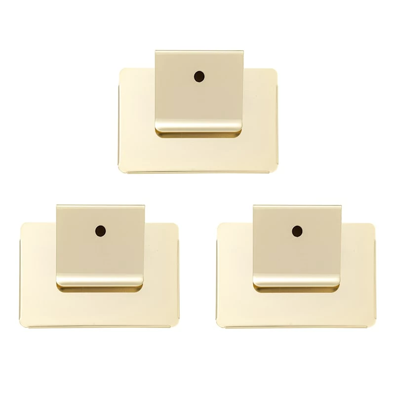 Set Of 3 Bin Clips, Gold 1 Set Of 3 Bin Clips, Gold