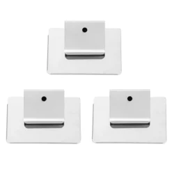 Set Of 3 Bin Clips, Silver