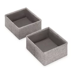 Set Of 4 Fabric Drawer Organizers, Black Herringbone -Storage Sales Store set of 4 fabric drawer organizers black herringbone 3