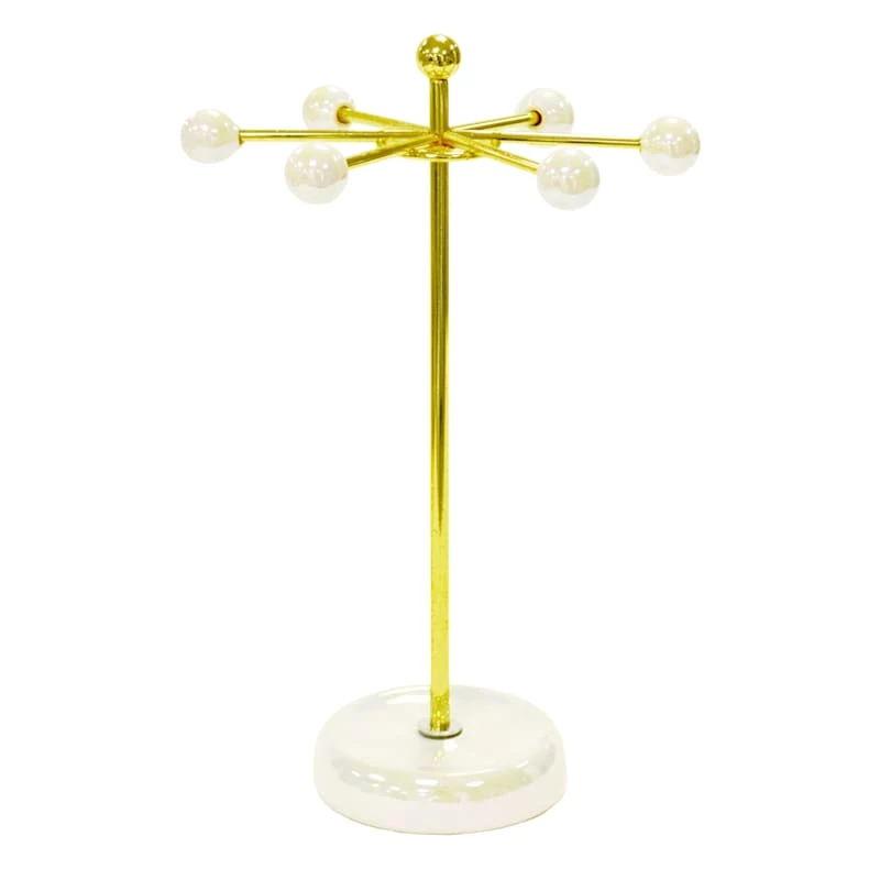 Sfera French Gold Metal Jewelry Stand 1 Sfera French Gold Metal Jewelry Stand