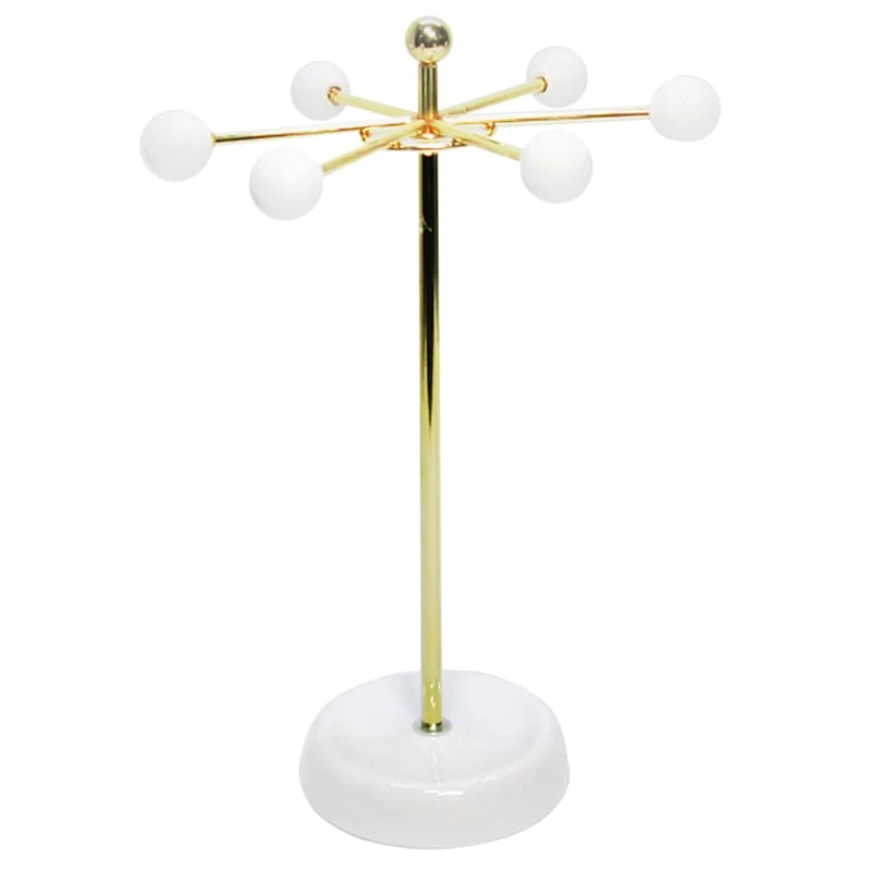 Sfera French White Ceramic & Gold Wire Jewelry Tree 1 Sfera French White Ceramic & Gold Wire Jewelry Tree