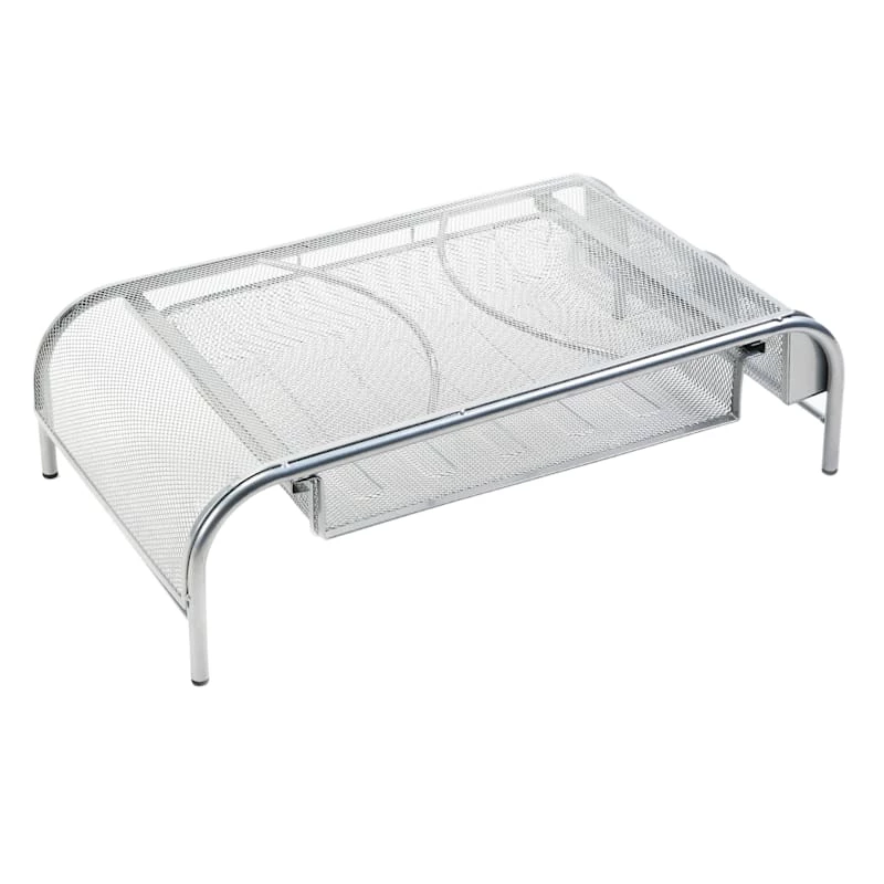 Silver Metal Computer Stand 1 Silver Metal Computer Stand