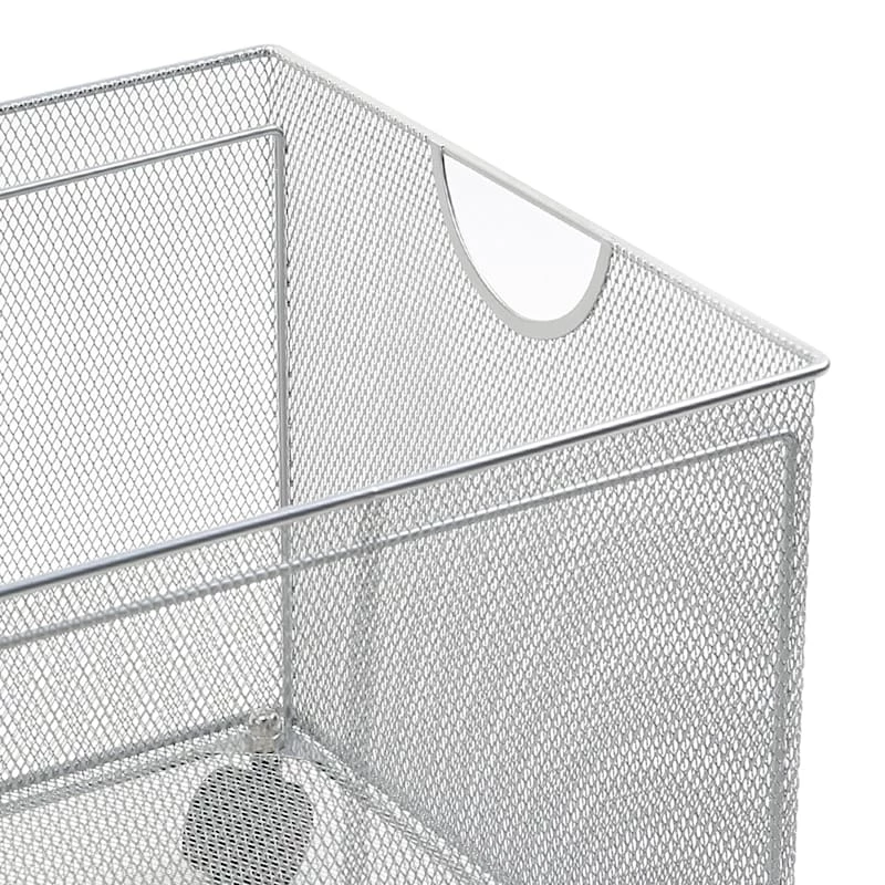 Silver Metal Mesh File With Wheels 2 Silver Metal Mesh File With Wheels - Image 2