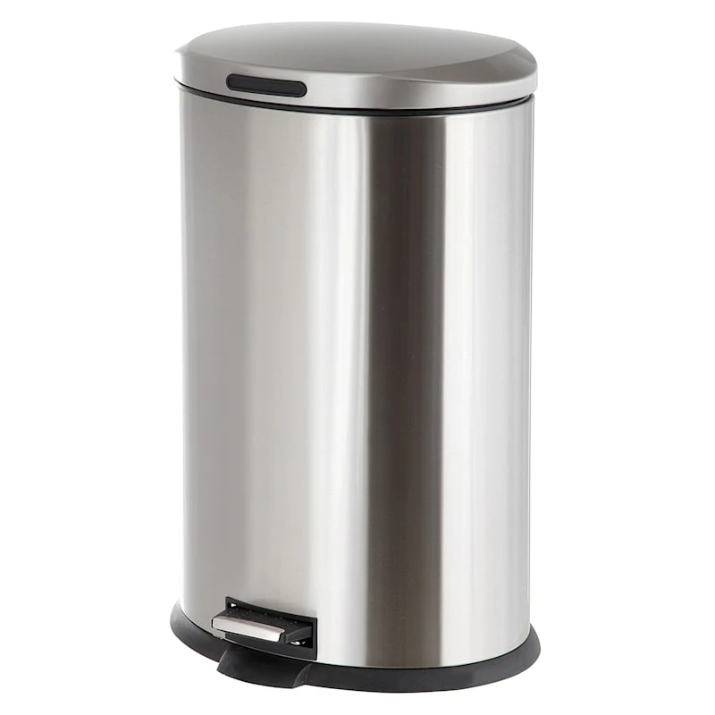 Stainless Steel Oval Pedal Trash Bin, 45l 1 Stainless Steel Oval Pedal Trash Bin, 45l
