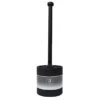 Steel Toilet Brush W Open Holder Black