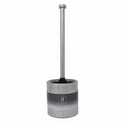 Steel Toilet Brush W Open Holder Satin