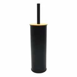 Tao Matte Black & Bamboo Toilet Bowl Brush
