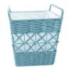 Tapered Rope Laundry Hamper Blue, Large