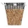 Tapered Square Water Hyacinth Laundry Hamper, Large