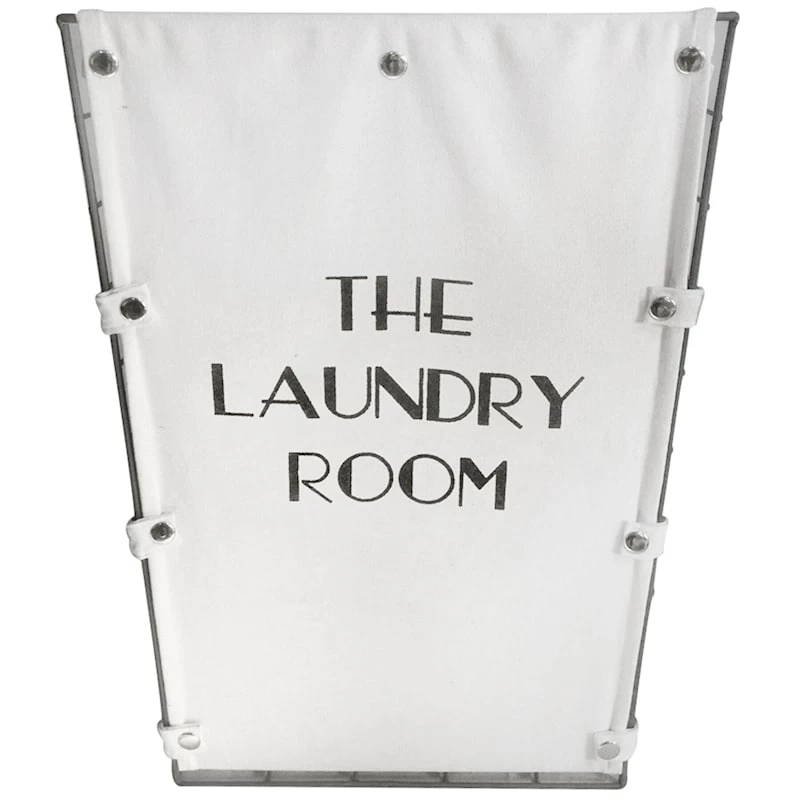 The Laundry Room Canvas Grey Laundry Hamper, Large 1 The Laundry Room Canvas Grey Laundry Hamper, Large