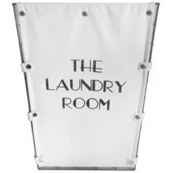 The Laundry Room Canvas Grey Laundry Hamper, Small