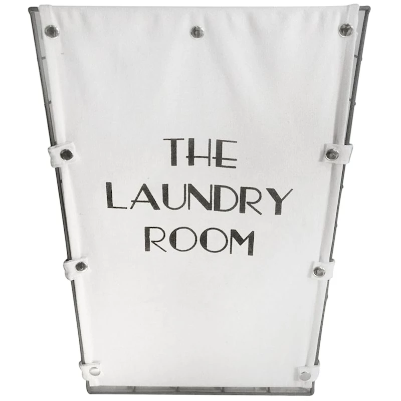 The Laundry Room Canvas Grey Laundry Hamper, Small 1 The Laundry Room Canvas Grey Laundry Hamper, Small