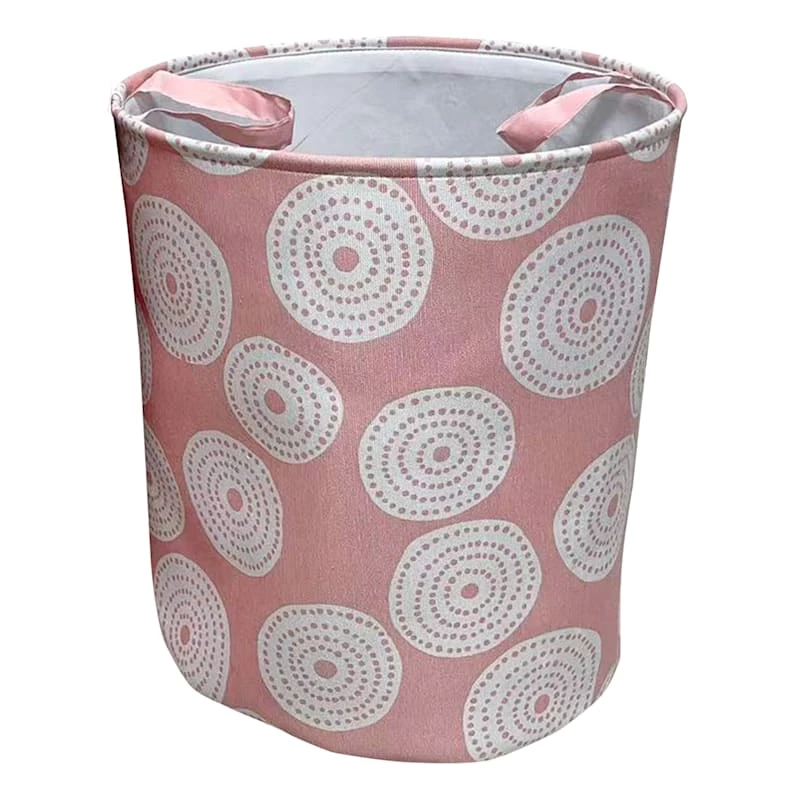Tiny Dreamers Aussie Pink Circle Laundry Hamper, Large 1 Tiny Dreamers Aussie Pink Circle Laundry Hamper, Large