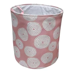 Tiny Dreamers Aussie Pink Circle Laundry Hamper, Medium