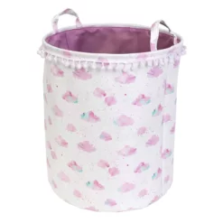 Tiny Dreamers Mystic Clouds Round Laundry Hamper, Large
