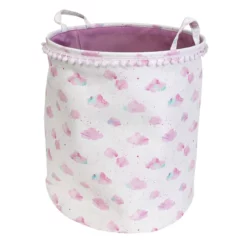 Tiny Dreamers Mystic Clouds Round Laundry Hamper, Medium