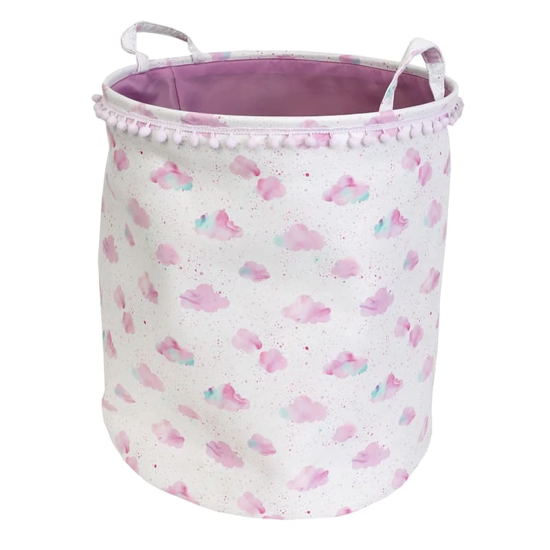 Tiny Dreamers Mystic Clouds Round Laundry Hamper, Medium 1 Tiny Dreamers Mystic Clouds Round Laundry Hamper, Medium
