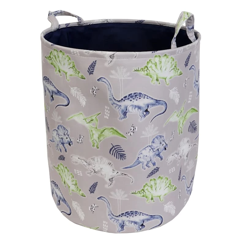 Tiny Dreamers Round Dinosaur Laundry Hamper, Large 1 Tiny Dreamers Round Dinosaur Laundry Hamper, Large