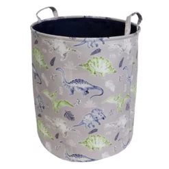 Tiny Dreamers Round Dinosaur Laundry Hamper, Medium