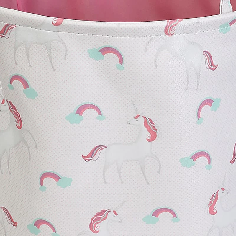Tiny Dreamers Round Unicorn Kids Laundry Hamper, Large 2 Tiny Dreamers Round Unicorn Kids Laundry Hamper, Large - Image 2