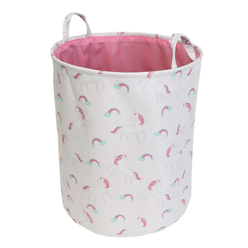 Tiny Dreamers Round Unicorn Kids Laundry Hamper, Large 1 Tiny Dreamers Round Unicorn Kids Laundry Hamper, Large