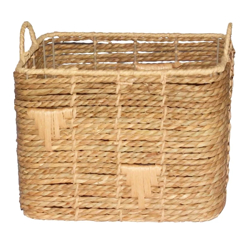 Tracey Boyd Braided Storage Basket With Triangle Accents, Medium 1 Tracey Boyd Braided Storage Basket With Triangle Accents, Medium