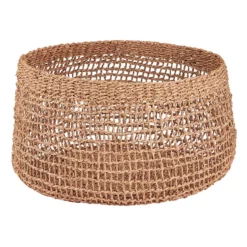 Tracey Boyd Round Grid Weave Slouch Basket, Large