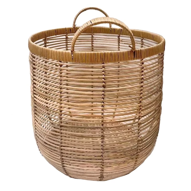 Tracey Boyd Round Rattan Storage Basket, Medium 1 Tracey Boyd Round Rattan Storage Basket, Medium