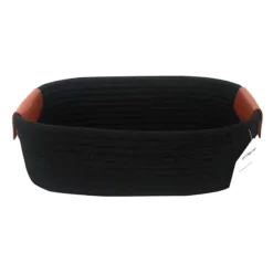 Trist Black Rectangle Storage Bin, Small