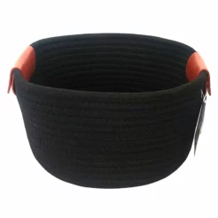 Trist Black Round Storage Bin, Large