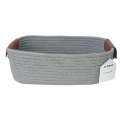 Trist Grey Rectangle Storage Bin, Small