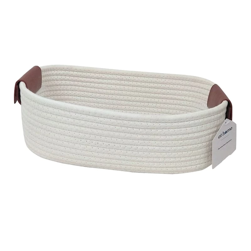 Trist White Rectangle Storage Bin, Small 1 Trist White Rectangle Storage Bin, Small