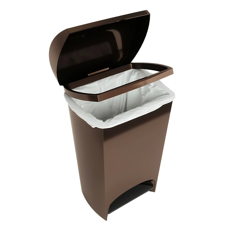 Two-Step Bronze Trash Can, 12gal 3 Two-Step Bronze Trash Can, 12gal - Image 3